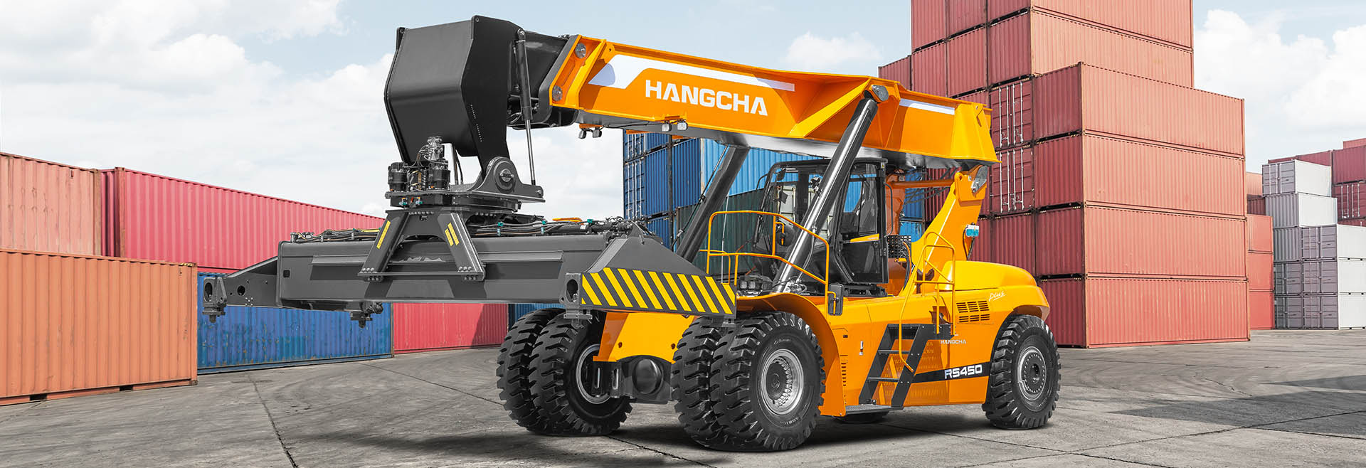 Hangcha XH Serisi Yüksek Voltaj Lityum Dolu Konteyner İstifleyici - Reachstacker (45 Ton)
